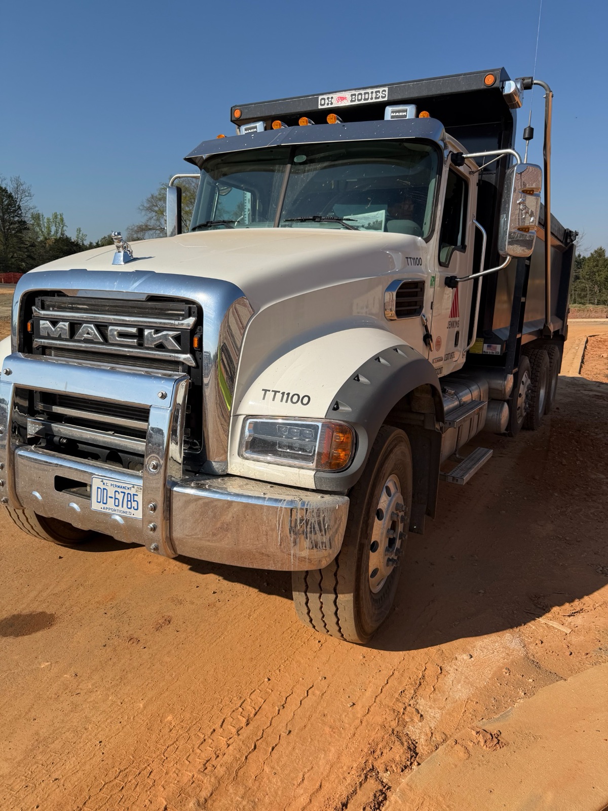 Jenkins dump truck on red dirt
