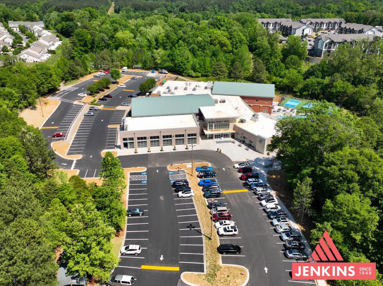 Completed commercial paving project