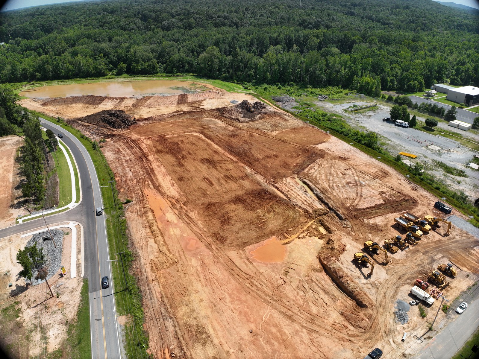 Early mass grading and site preparation for the Carolina CAT Gastonia facility
